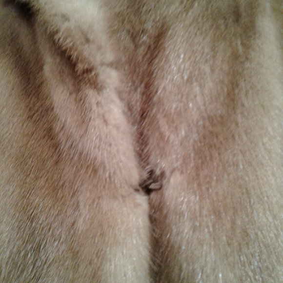 MINK COAT JACKET REAL GENUINE NATURAL BROWN TAN FUR M MEDIUM L LARGE MID-LENGTH - Picture 7 of 15